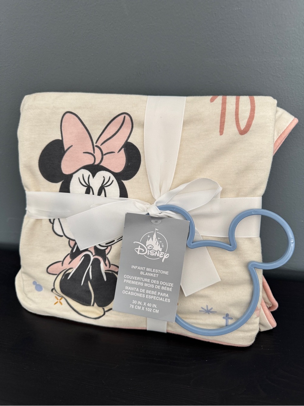 BNWT Disney Minnie and Mickey Baby Milestone Blanket